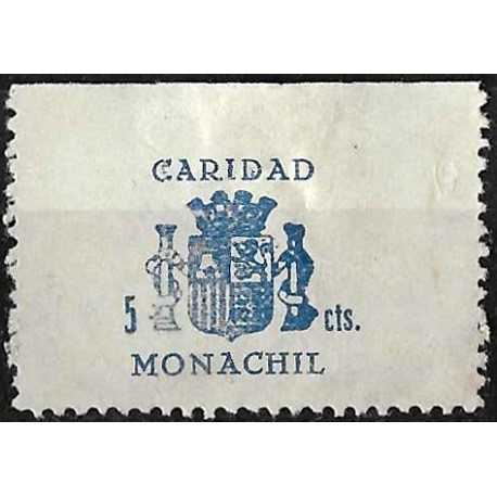 Viñeta Política. Caridad Monachil. 5 Céntimos (Nuevo, con señal de fijasellos)