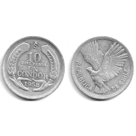 (181) Chile. 1958. 10 Pesos (EBC)