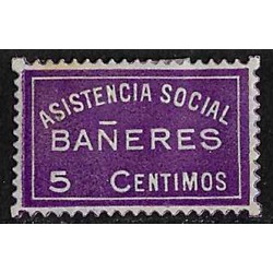 Viñeta Política. Asistencia Social. Bañeres. 5 Céntimos (Nuevo, con señal de fijasellos)