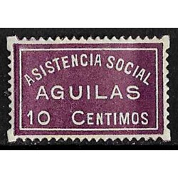 Viñeta Política. Asistencia Social. Águilas. 10 Céntimos (Nuevo, con señal de fijasellos)