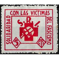 Viñeta Política. Solidaridad con las Víctimas del Fascismo. SRI. 5 Céntimos (Nuevo, con señal de fijasellos)