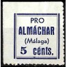 Viñeta. Pro Almáchar, Málaga. 5 Céntimos (Nuevo, con señal de fijasellos)