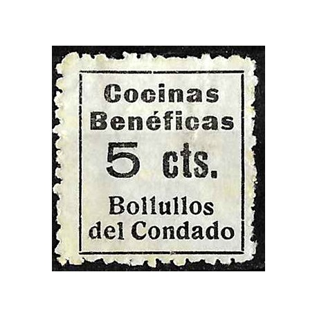 Viñeta. Cocinas Benéficas. Bollullos del Condado. 5 Céntimos (Usado)