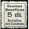Viñeta. Cocinas Benéficas. Bollullos del Condado. 5 Céntimos (Usado)
