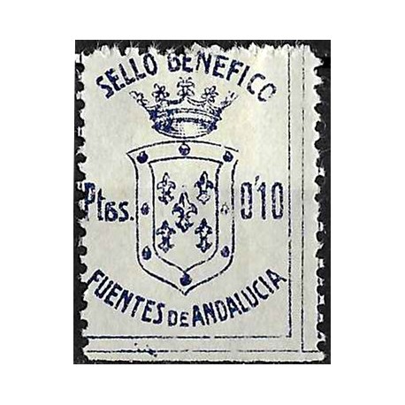 Viñeta. Benéfico. Fujentes de Andalucía. 0,10 Pesetas (Nuevo, con señal de fijasellos)