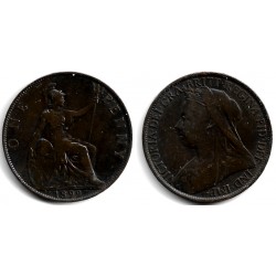 (790) Gran Bretaña. 1899. 1 Penny (BC/BC+)
