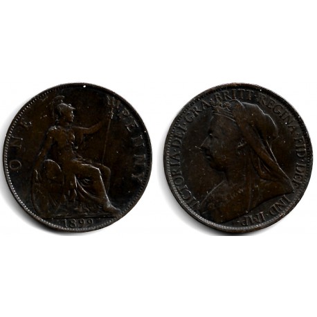 (790) Gran Bretaña. 1899. 1 Penny (BC/BC+)
