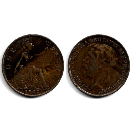 (826) Gran Bretaña. 1927. 1 Penny (BC/BC+)