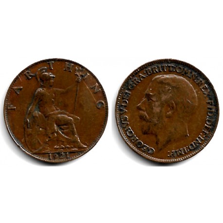 (808.2) Gran Bretaña. 1921. Farthing (MBC)