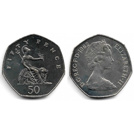 (932) Gran Bretaña. 1982. 50 Pence (SC)