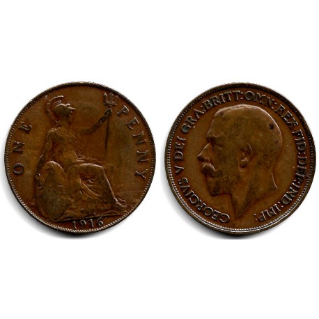 (810) Gran Bretaña. 1916. 1 Penny (MBC-)