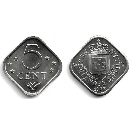 (13) Antillas Neerlandesas. 1977. 5 Cents (EBC+)