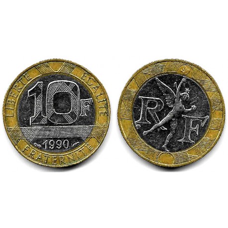 (964.1) Francia. 1990. 10 Francs (MBC)