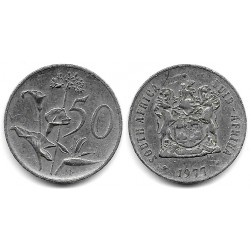 (87) Sudáfrica. 1977. 50 Cents (MBC)
