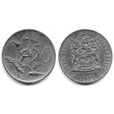 (87) Sudáfrica. 1977. 50 Cents (MBC)