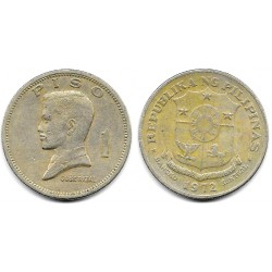 (203) Filipinas. 1972. 1 Piso (BC+) Manchada