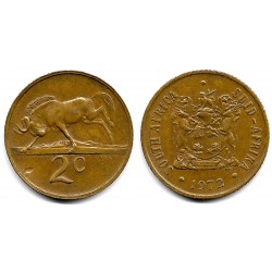 (83) Sudáfrica. 1972. 2 Cents (MBC)