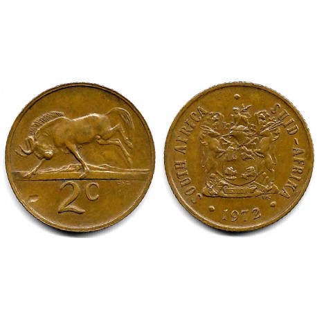 (83) Sudáfrica. 1972. 2 Cents (MBC)