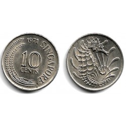 (3) Singapur. 1971. 10 Cents (MBC)