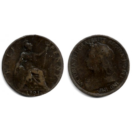 (793.2) Gran Bretaña. 1901. Half Penny (BC/BC-)