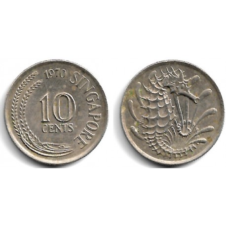 (3) Singapur. 1970. 10 Cents (MBC-)