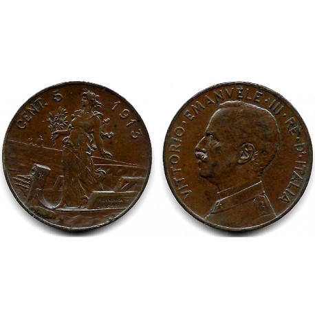 (42) Italia. 1913. 5 Centesimi (MBC+)