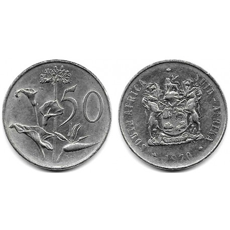 (87) Sudáfrica. 1970. 50 Cents (MBC)