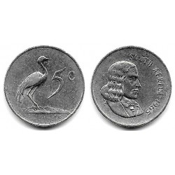 (67.1) Sudáfrica. 1965. 5 Cents (MBC)