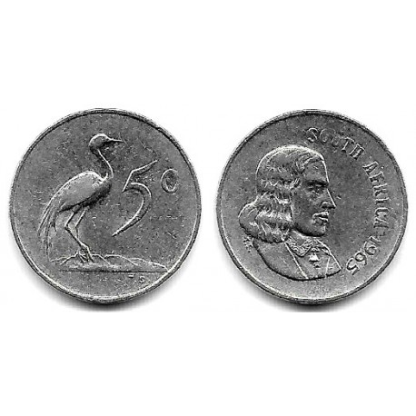 (67.1) Sudáfrica. 1965. 5 Cents (MBC)