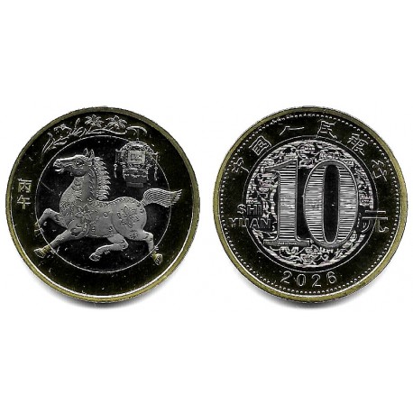 China. 2026. 10 Yuan (SC) Horóscopo Chino Año del Caballo