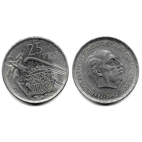 Estado Español. 1957*(70). 25 Pesetas (EBC)