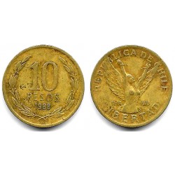 (218.2) Chile. 1988. 10 Pesos (MBC-)