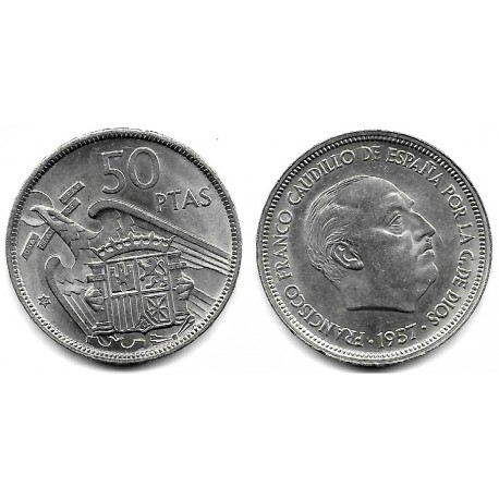 Estado Español. 1957*(60). 50 Pesetas (EBC+/SC-)