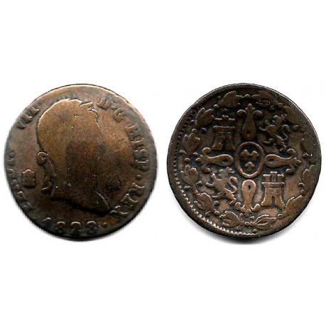 Fernando VII. 1828. 4 Maravedí (BC-/RC+) Ceca de Segovia