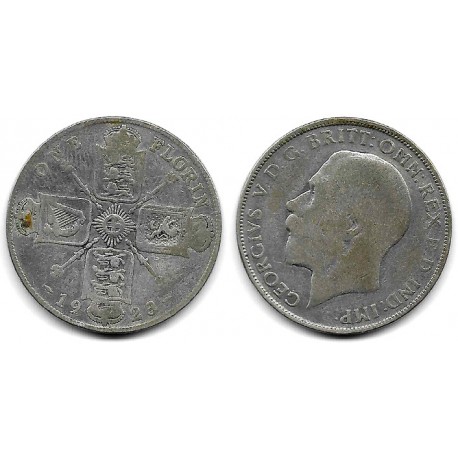 (817a) Gran Bretaña. 1923. 1 Florin (BC) (Plata)