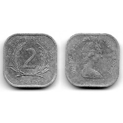 (11) Estados Orientales Caribeños. 1992. 2 Cents (MBC)