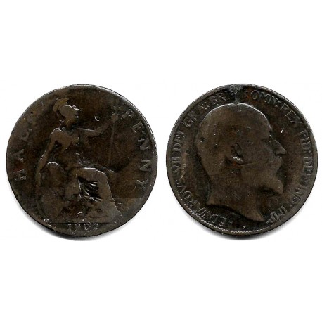 (793.2) Gran Bretaña. 1902. Half Penny (BC-)