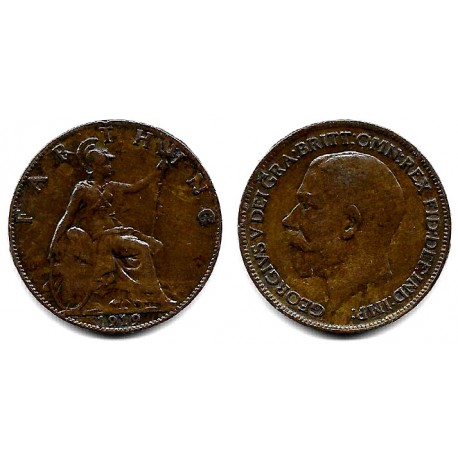 (808.2) Gran Bretaña. 1919. Farthing (MBC)