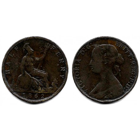 (748.2) Gran Bretaña. 1862. Half Penny (BC)