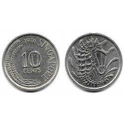 (3) Singapur. 1976. 10 Cents (MBC+)