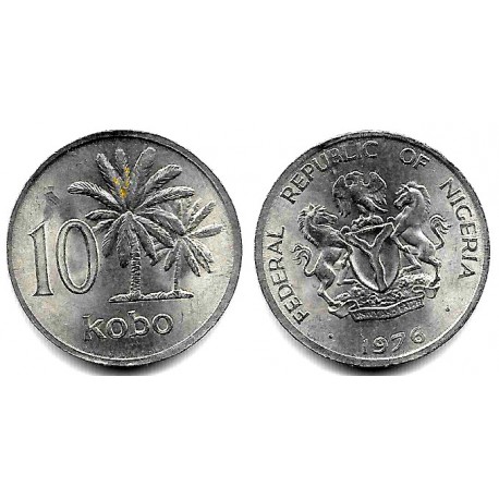 (10.1) Nigeria. 1976. 10 Kobo (EBC)