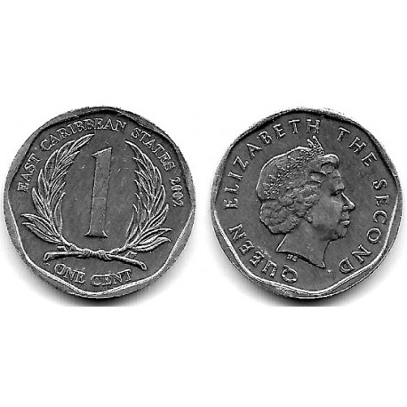 (34) Estados Orientales Caribeños. 2002. 1 Cent (SC)