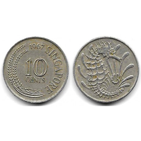 (3) Singapur. 1967. 10 Cents (MBC)