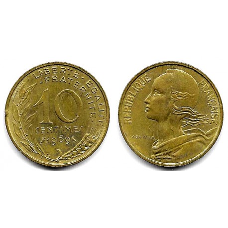 (929) Francia. 1969. 10 Centimes (MBC)