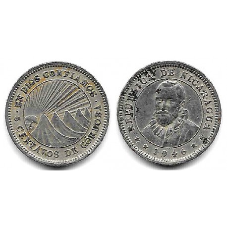 (24.1) Nicaragua. 1946. 5 Centavos (BC+)