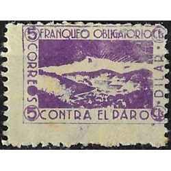 Viñeta. Dilar. 5 Céntimos. Lucha contra el Paro (Nuevo, con señal de fijasellos)