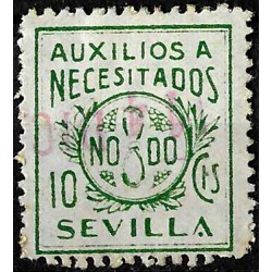Viñeta. Auxilio a Necesitados. Sevilla. 0,25 Pesetas (Usado)