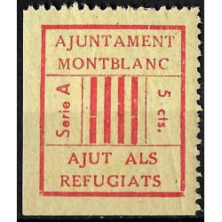 Viñeta. Montblanc. Ayuda a los Refugiados. 5 Céntimos (Nuevo, con señal de fijasellos)