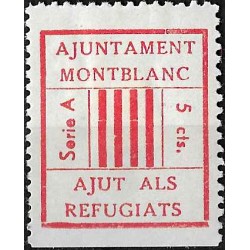 Viñeta. Montblanc. Ayuda a los Refugiados. 5 Céntimos (Nuevo, con señal de fijasellos)