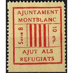 Viñeta. Montblanc. Ayuda a los Refugiados. 10 Céntimos (Nuevo, con señal de fijasellos)